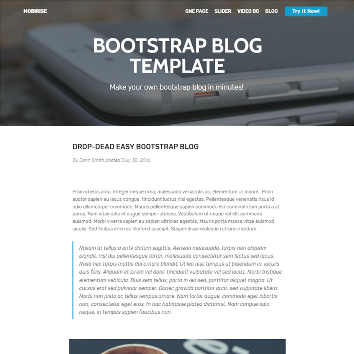 Bootstrap Blog Template Demo